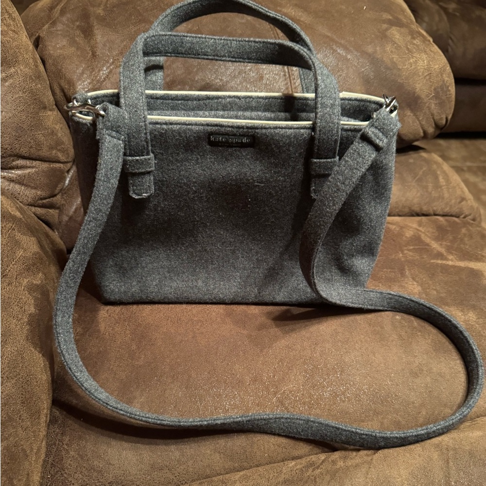 Small Gray Wool Handbag